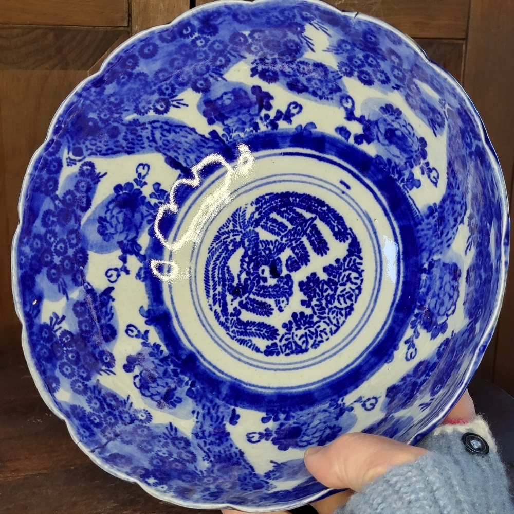 Blue Floral Ceramic Bowl - Picture 17 of 17